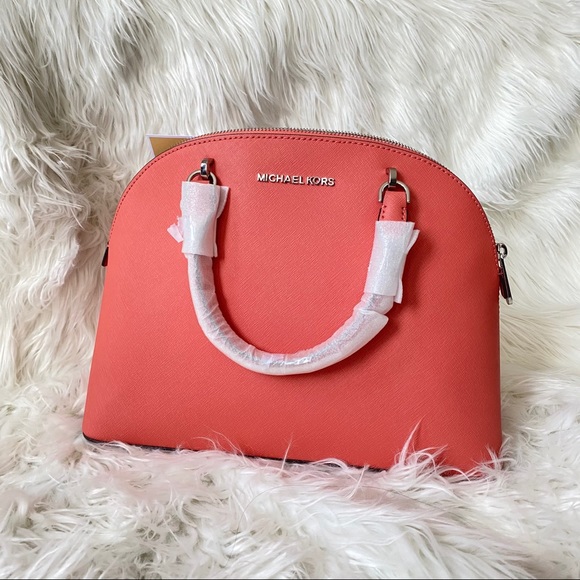 ‼️SOLD‼️ Michael Kors Satchel Bag in Grapefruit - Picture 1 of 12